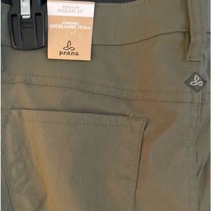 NWT Prana Women Sz 12 Green Cargo Briann Stretch Zion Fitted Midrise Pant Skinny